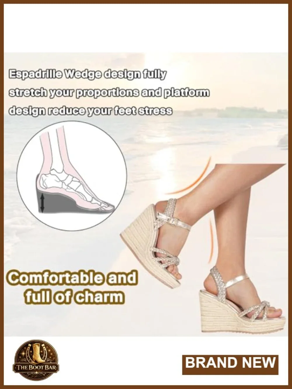 Espadrille Wedge Sandals Braided Knot Ankle Strap Open Toe Platform Wedges
